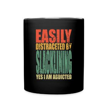 Slacklinging saying funny - Full Colour Mug - black - Front