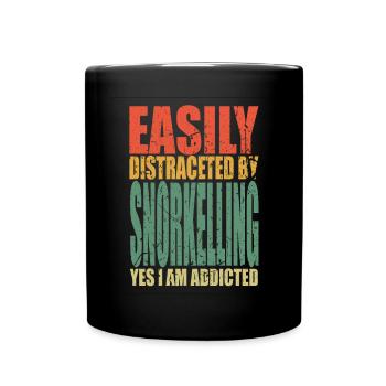 Snorkeling en disant drôle - Mug uni - noir - Devant