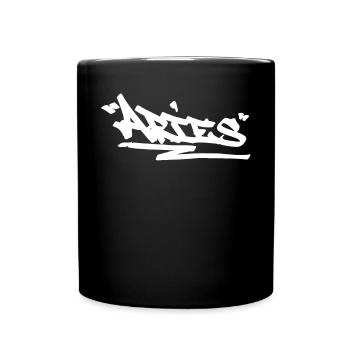 Widder Graffiti Zodiac Hip Hop Horoscope Sternzeic - Tasse einfarbig - Schwarz - Vorne