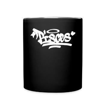 Pisces Graffiti Zodiac Hip Hop Horoskop Sternzeich - Tasse einfarbig - Schwarz - Vorne