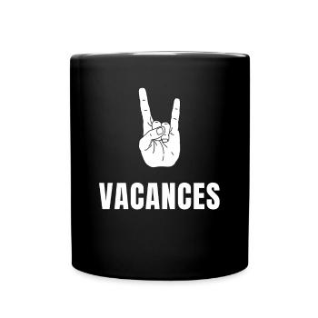 Les vacances c'est cool - Signe Surfeur Shaka - Mug uni - noir - Devant