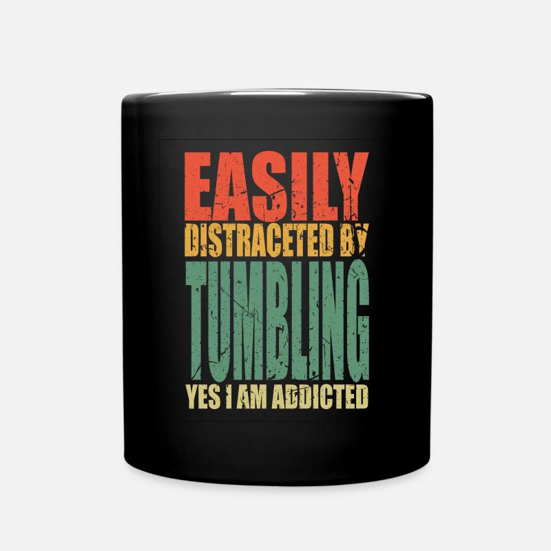 Tumbling Spruch lustig - Tasse einfarbig - Schwarz