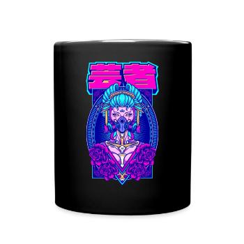 Cyber Geisha Esthétique Japonais - Mug uni - noir - Devant