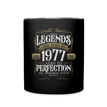 Legend 1977 45th Birthday Gift Men Funny - Full Colour Mug - black - Front