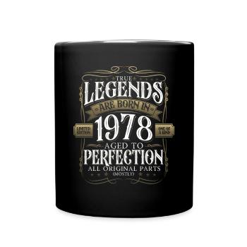 Legend 1978 44th Birthday Gift Men Funny - Full Colour Mug - black - Front