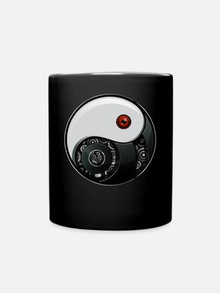 Cyborg Ying Yang Yin Yang Cyber Esthétique - Mug uni - noir