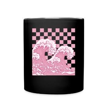 Dänische Pastell-Ästhetik Japanisch - Tasse einfarbig - Schwarz - Vorne