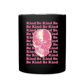 Danish Pastel Aesthetic Gothic Skull Goth Be - Full Colour Mug - black - Front