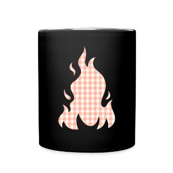 Feu de flamme esthétique pastel danois - Mug uni - noir - Devant