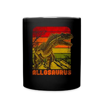 Allosaurus Dinosaurier - Tasse einfarbig - Schwarz - Vorne