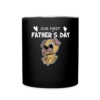 Father's Day Gift - Our First Father's Day - Full Colour Mug - black - Front