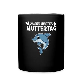 Muttertag Geschenk - Unser erster Muttertag - Tasse einfarbig - Schwarz - Vorne