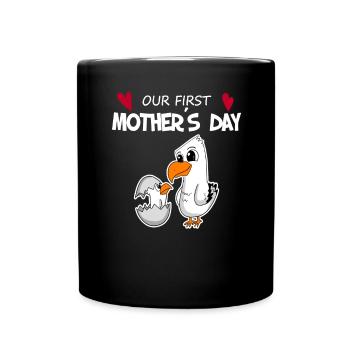 Cadeau de fête des mères - Notre première fête des mères - Mug uni - noir - Devant