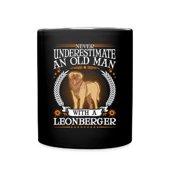 Leonberger Old Man - Full Colour Mug - black - Front