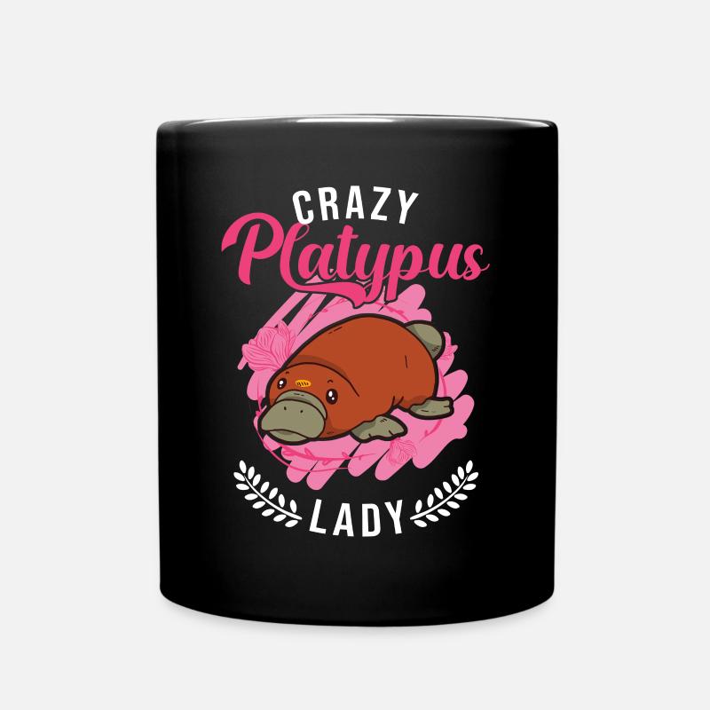Crazy Platypus lady Platypus Girl - Mug uni - noir