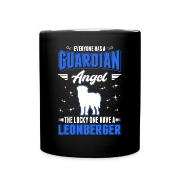 Leonberger Guardian Angel - Full Colour Mug - black - Front