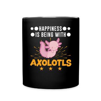 Le bonheur, c’est d’être avec Axolotls Tail Lurch - Mug uni - noir - Devant