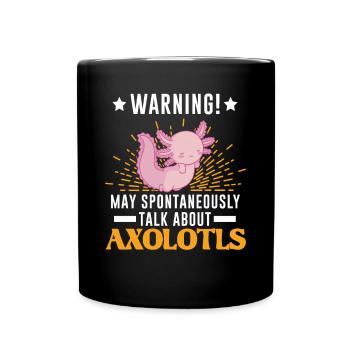 Axolotl Gift Tail Lurch - Full Colour Mug - black - Front