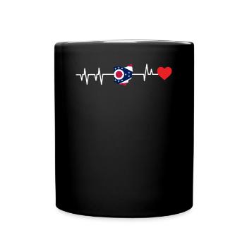 Ohio herzschlag geschenk - Tasse einfarbig - Schwarz - Vorne