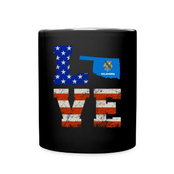 Dear oklahoma gift - Full Colour Mug - black - Front