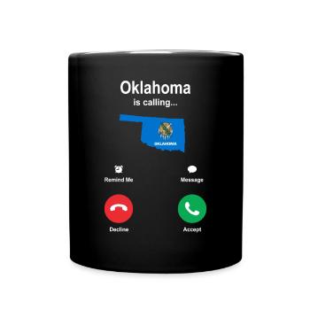 Besuch In Oklahoma Geschenk - Tasse einfarbig - Schwarz - Vorne