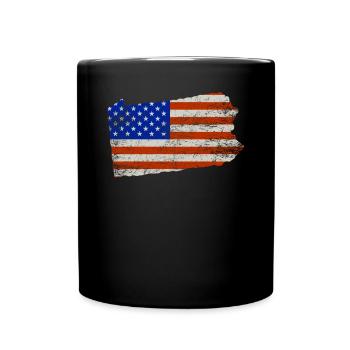 Cadeau drapeau Pennsylvania Home Usa - Mug uni - noir - Devant