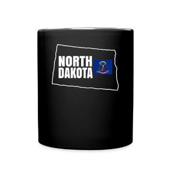 North Dakota Home Gift - Full Colour Mug - black - Front