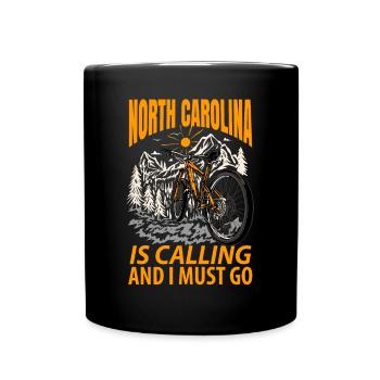 North Carolina adventure gift - Full Colour Mug - black - Front