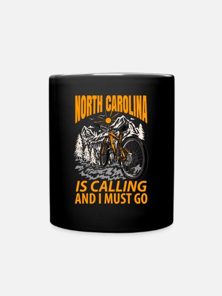 North Carolina abenteuer geschenk - Tasse einfarbig - Schwarz