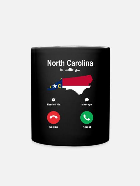 Reisen North Carolina Geschenk - Tasse einfarbig - Schwarz