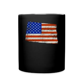 North Dakota Home Pride Usa flag gift - Full Colour Mug - black - Front