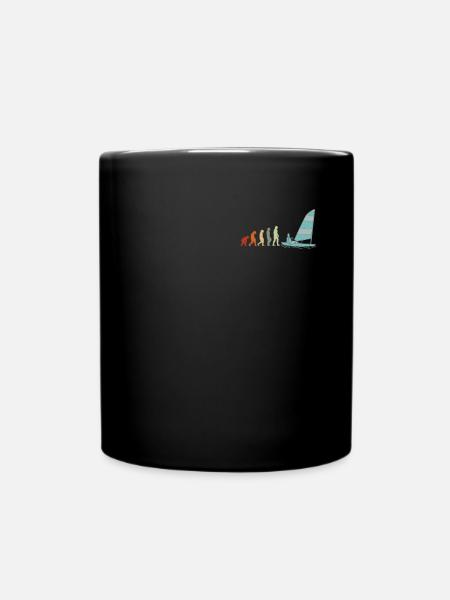 Segler Segel Boot Segelschiff Segelyacht - Tasse einfarbig - Schwarz