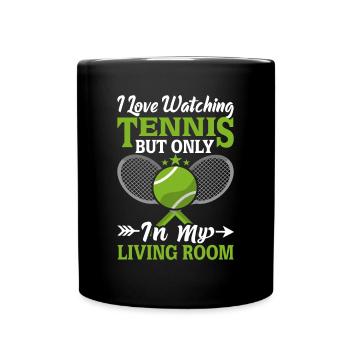 Vergessen, Wie Man Tennis Spielt Lustige - Tasse einfarbig - Schwarz - Vorne