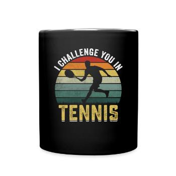 Je te défie dans Tennis Out Funny - Mug uni - noir - Devant