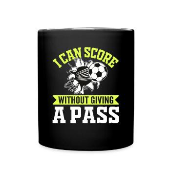 Je peux marquer des points sans passer le football amusant - Mug uni - noir - Devant