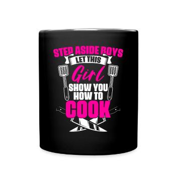 Funny professional cooking humor for a chef - Full Colour Mug - black - Front