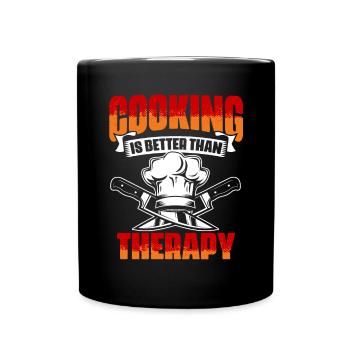 Mieux que la thérapie Humour culinaire drôle pour - Mug uni - noir - Devant