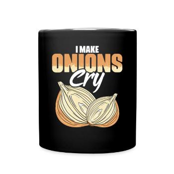 Je fais pleurer les oignons drôle Humour culinaire pour - Mug uni - noir - Devant