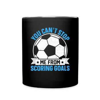 Je ne peux pas m’empêcher de marquer des joueurs de football - Mug uni - noir - Devant