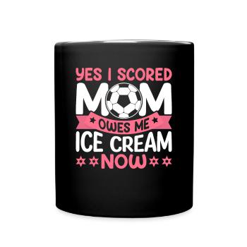 Oui, j’ai marqué des buts drôles de joueurs de football - Mug uni - noir - Devant