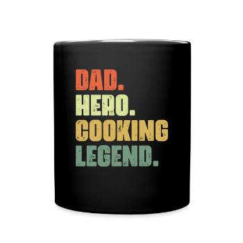 Dad Hero Fun Professional Cooking for - Full Colour Mug - black - Front
