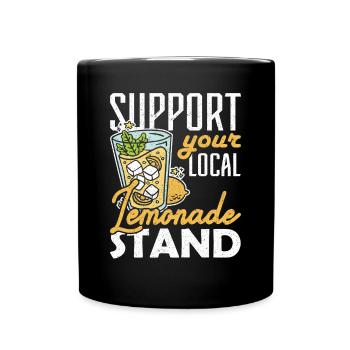 Support your Local Lemonade Stand Limonadenstand - Full Colour Mug - black - Front
