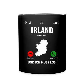 Irland Irische Insel Ireland Idee - Tasse einfarbig - Schwarz - Vorne