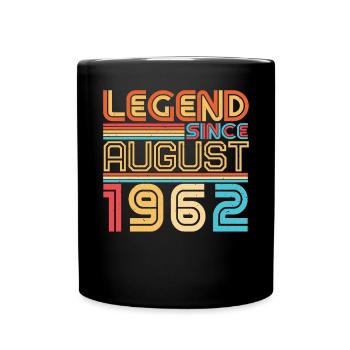 1962 In August 60th birthday - Full Colour Mug - black - Front