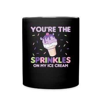 Lustiger Hippo Eis Niedliche Kawaii Ästhetik - Tasse einfarbig - Schwarz - Vorne
