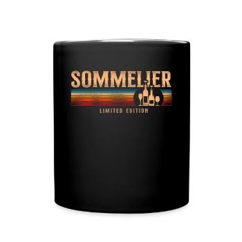 Sommelier Wine Drinking Tasting - Tasse einfarbig - Schwarz - Vorne