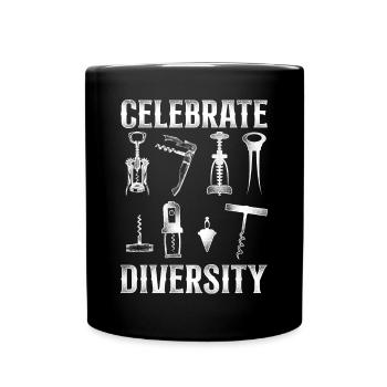 Dégustation de vin de sommelier - Mug uni - noir - Devant