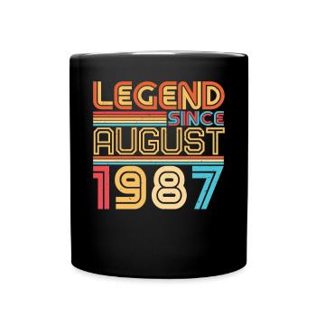 Salutations d’anniversaire pour août 1987 - Mug uni - noir - Devant