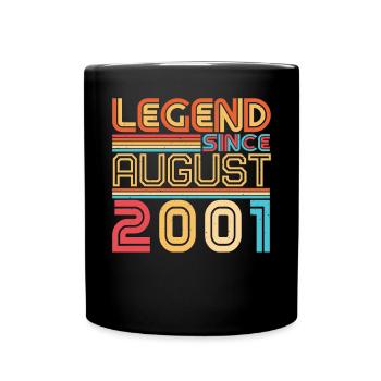 Geboren Im August 2001 - Tasse einfarbig - Schwarz - Vorne