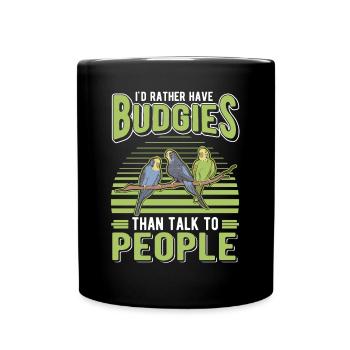 Budgerigar Cadeau Welli Perruche - Mug uni - noir - Devant